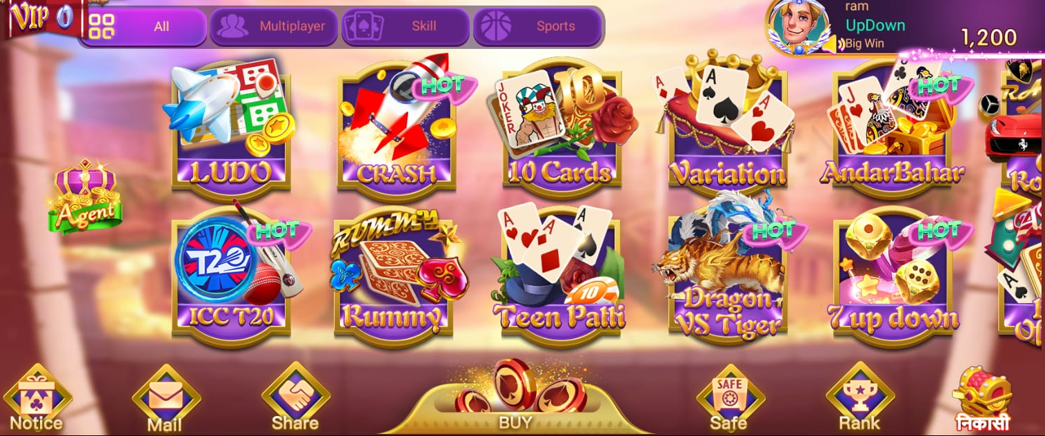 Games all Available on Teen Patti Lotus Apk